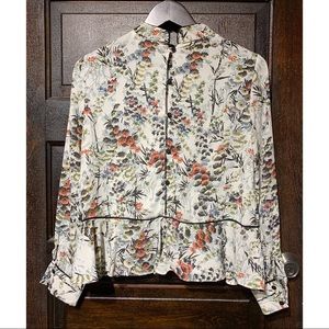Zara Floral Long Sleeve Blouse